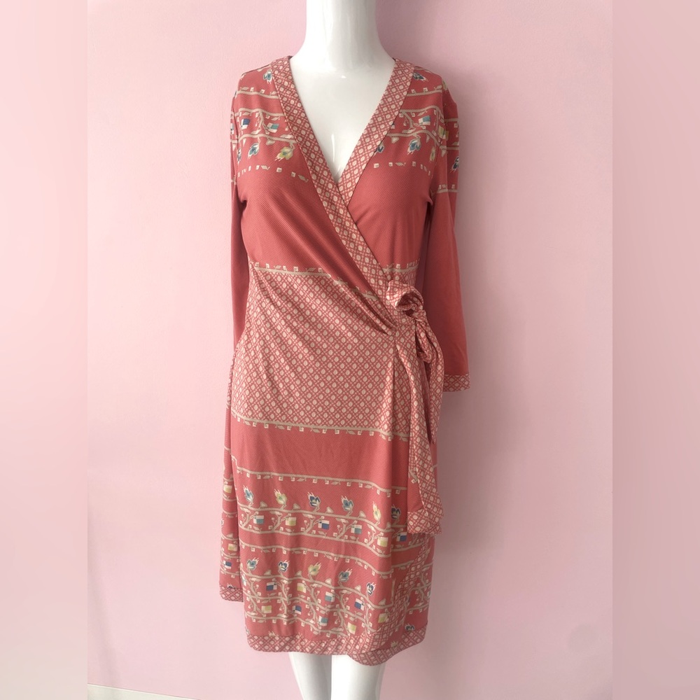 Pink wrap dress